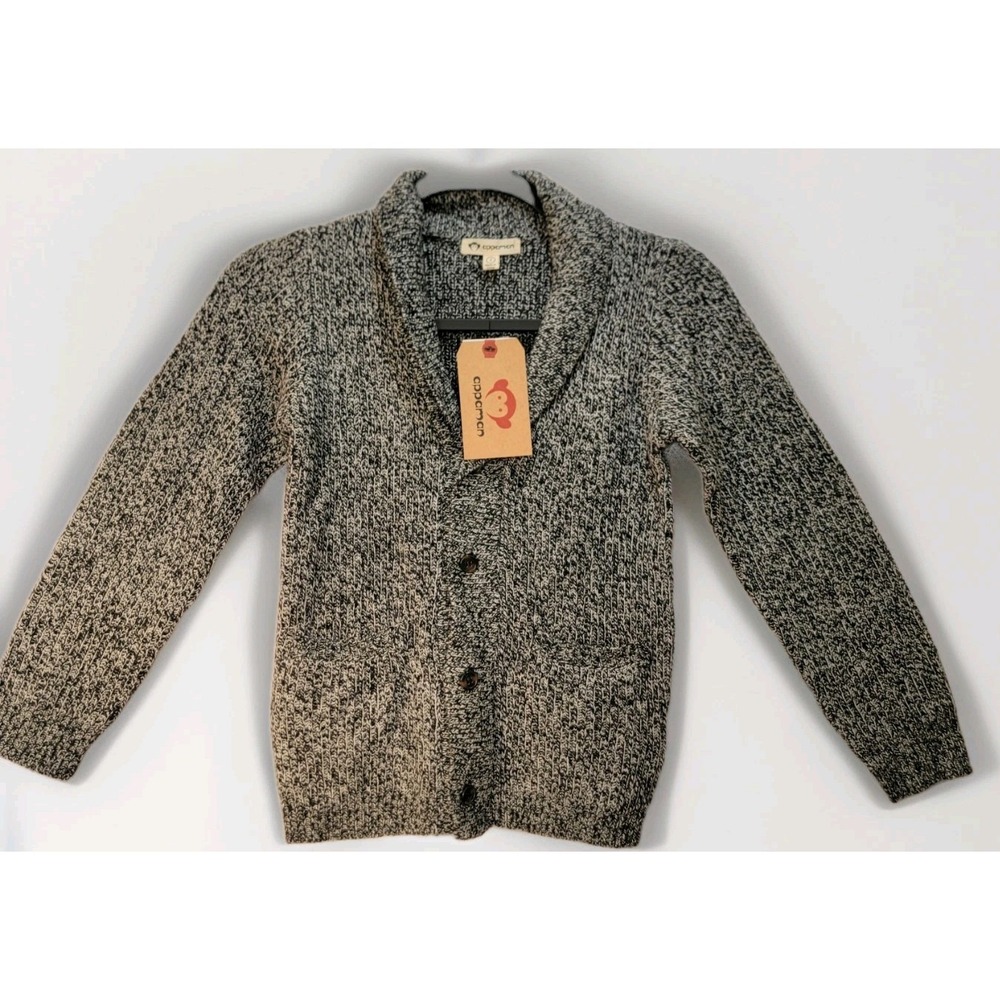 NEW Appaman Boys 7 Knit Cardigan Sweater Shawl Neck Button Up Pockets Wool Blend